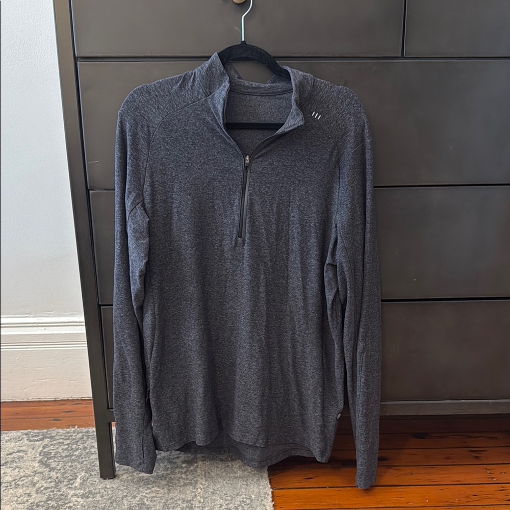 LuluLemon Gray Quarter-Zip Pullover